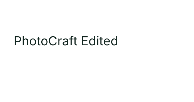 Checked PNG export: PhotoCraft Edited in dark Inter type on a white background